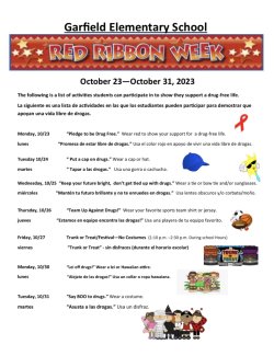 Red Ribbon Week 10/23-10/31