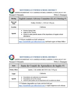 ELAC Meeting 1